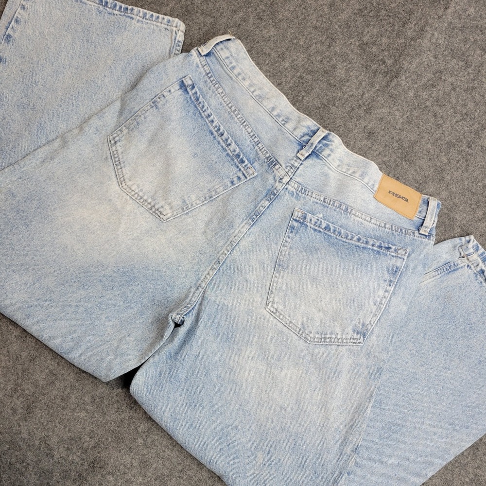 RSQ Jeans Mens 34x30 Blue Denim Light Wash Relaxed Fit Baggy Streetwear